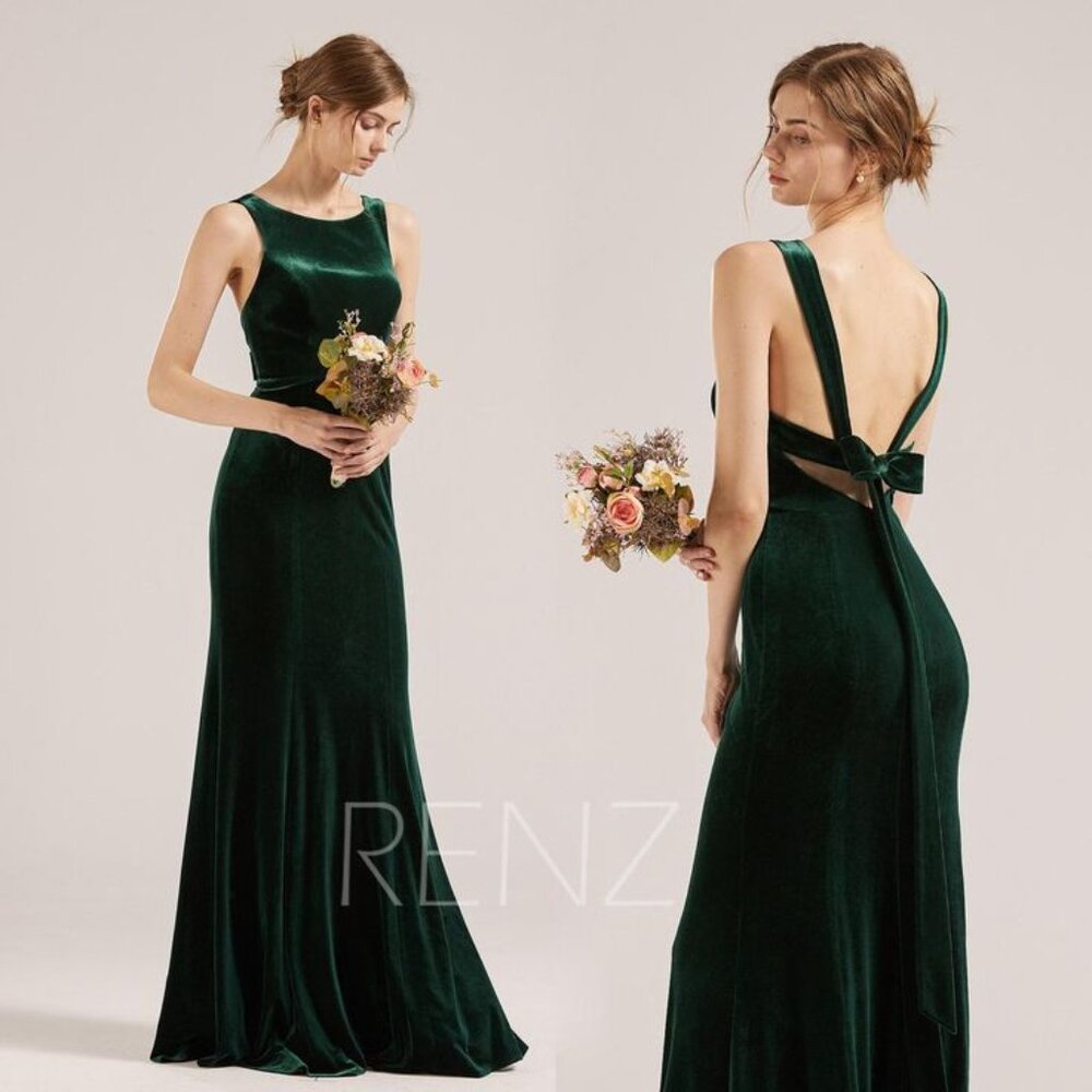 Green Velvet Dress